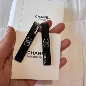Chanel Black Hair Clips